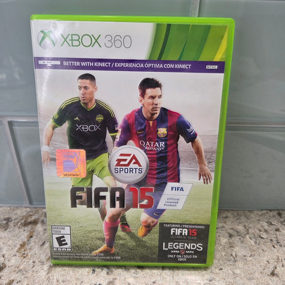 Xbox 360 FIFA 15 Ultimate Team Legends Edition Video‎ Game Disc Case